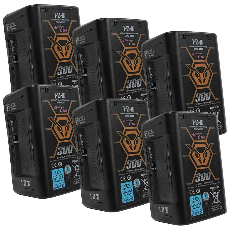 【IDXキャンペーン CUE-J300 6本】 IDX Vマウントタイプリチウムイオンバッテリー