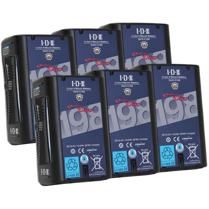 【IDXキャンペーン DUO-C198P 6本】 IDX Vマウントタイプリチウムイオンバッテリー