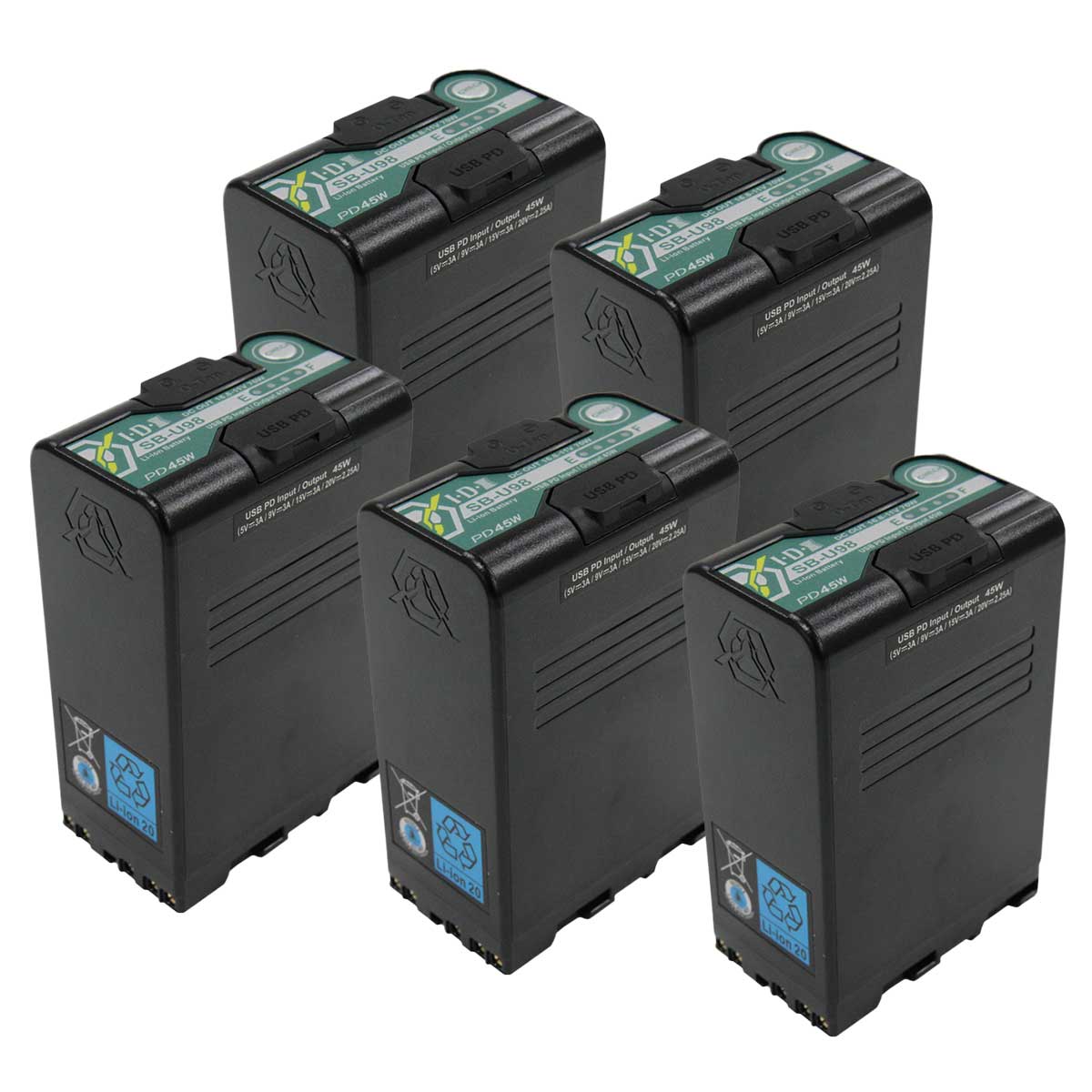 【IDXキャンペーン SB-U98/PD 5本】 IDX Sony BP-U 14.4Vタイプリチウムイオンバッテリー