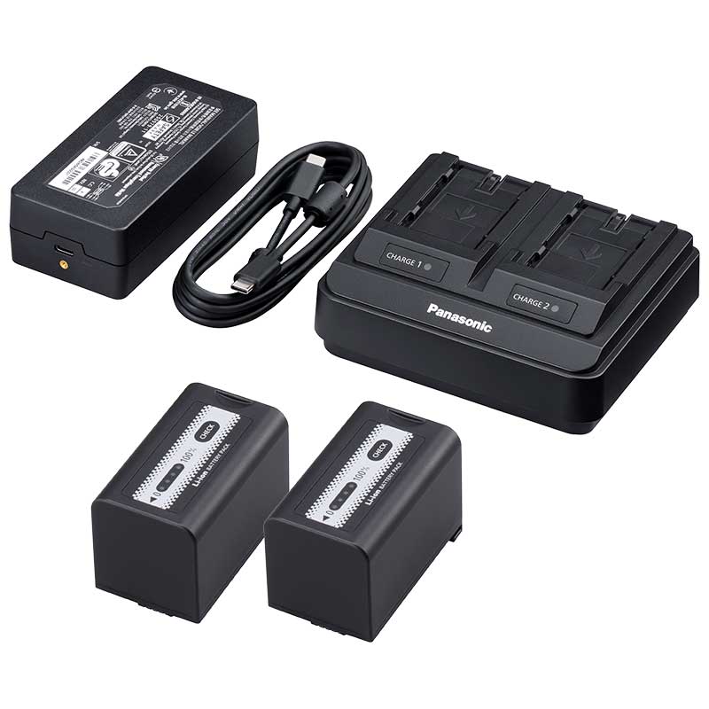 【AG-VBR59(x2) + AG-BRD70】 Panasonic バッテリー・充電器セット