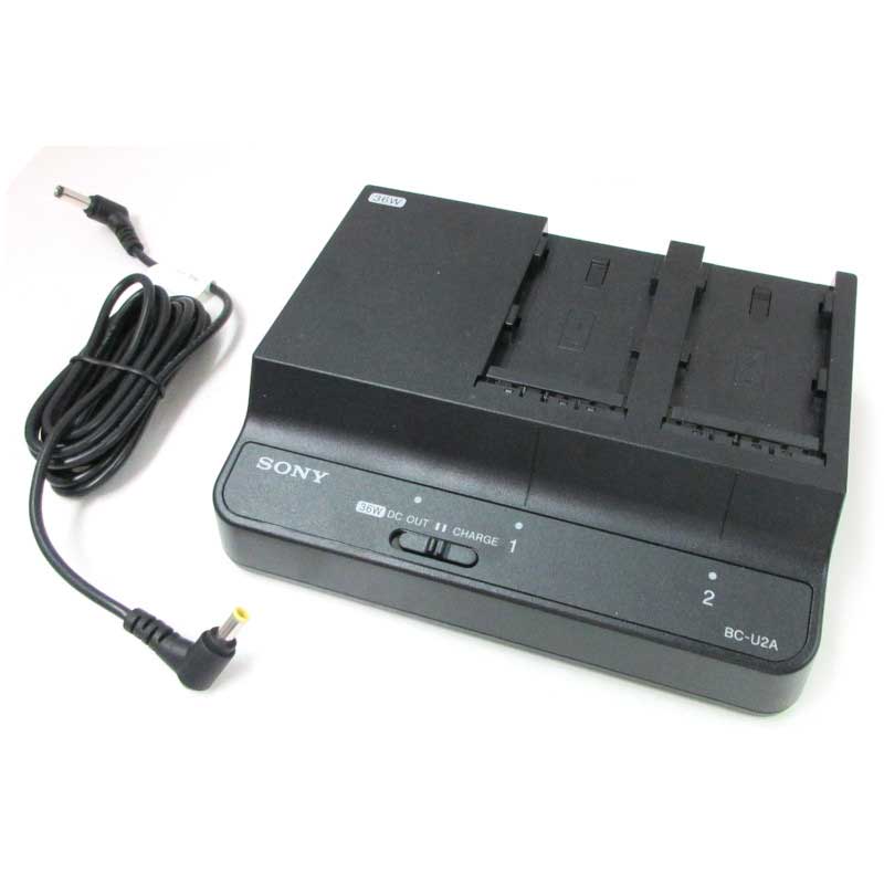 【BC-U2A 中古品】 SONY ACアダプターチャージャー（バッテリー2本付）