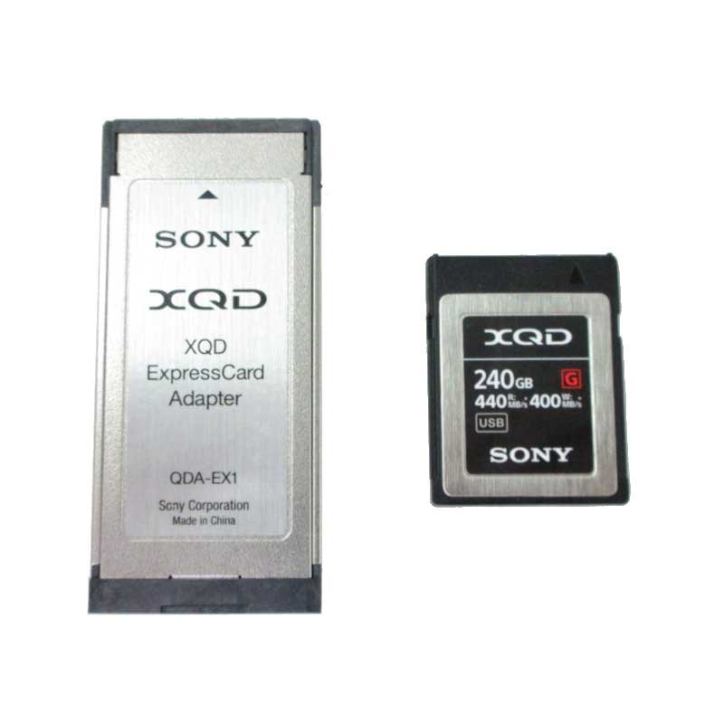 【QD-G240F 現状渡し 中古品】 SONY XQDメモリーカード Gシリーズ 240GB（ExpressCardアダプター付）