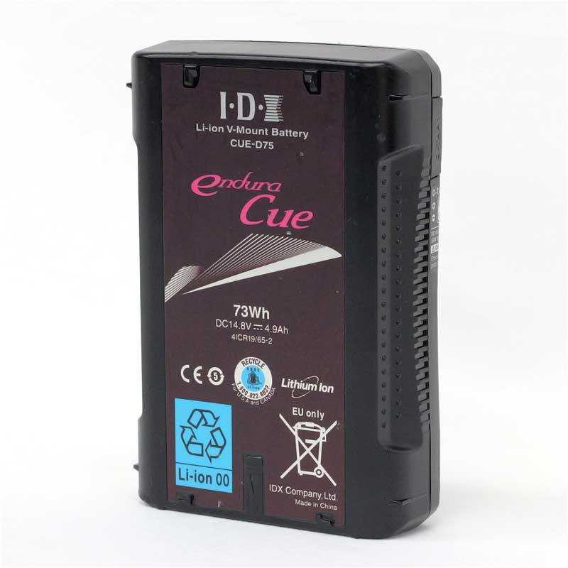 【CUE-D75 ジャンク品】 IDX Vマウントタイプ リチウムイオンバッテリー