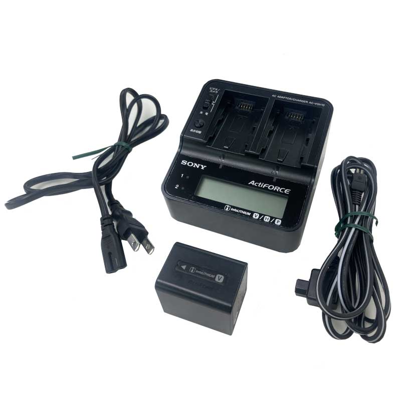 【AC-VQV10 現状渡し 中古品】 SONY ACアダプターチャージャー（バッテリー付）