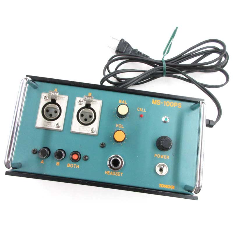 【MS-100PS 現状渡し 中古品】 TOMOCA 移動型2Wインカム親機（子機3台、ヘッドセット付）