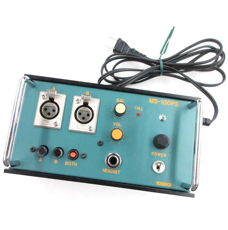 【MS-100PS 現状渡し 中古品】 TOMOCA 移動型2Wインカム親機（子機3台、ヘッドセット付）