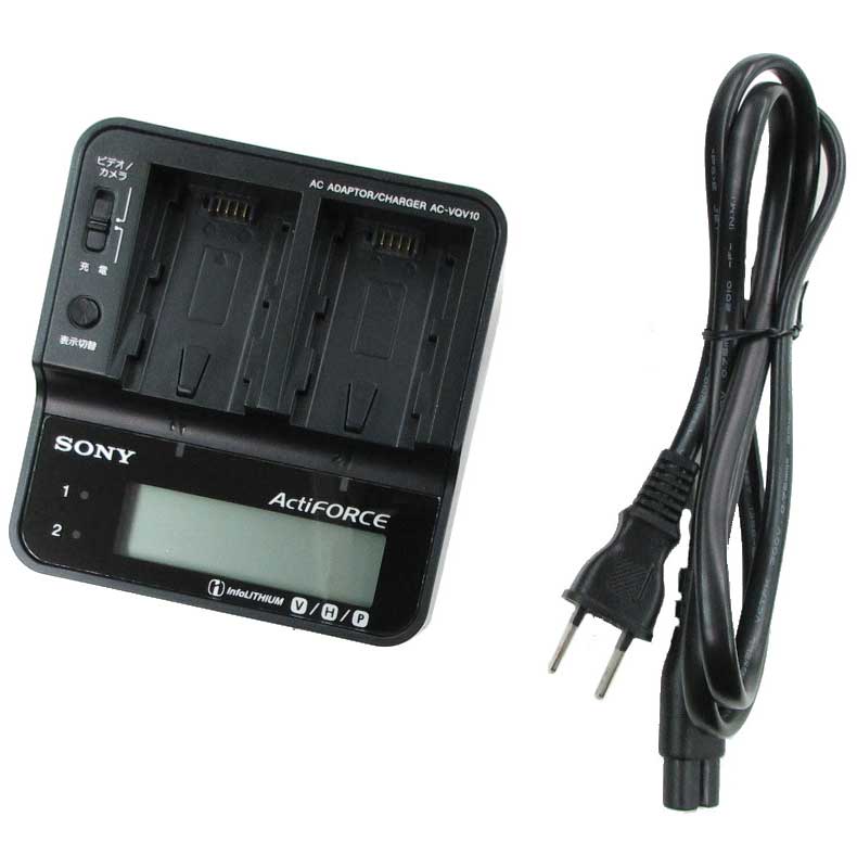 【AC-VQV10 現状渡し 中古品】 SONY 二連充電器（DCケーブル欠品）