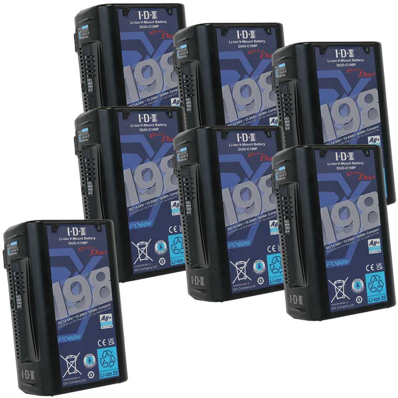 【IDXキャンペーン DUO-C198P 7本】 IDX Vマウントタイプリチウムイオンバッテリー
