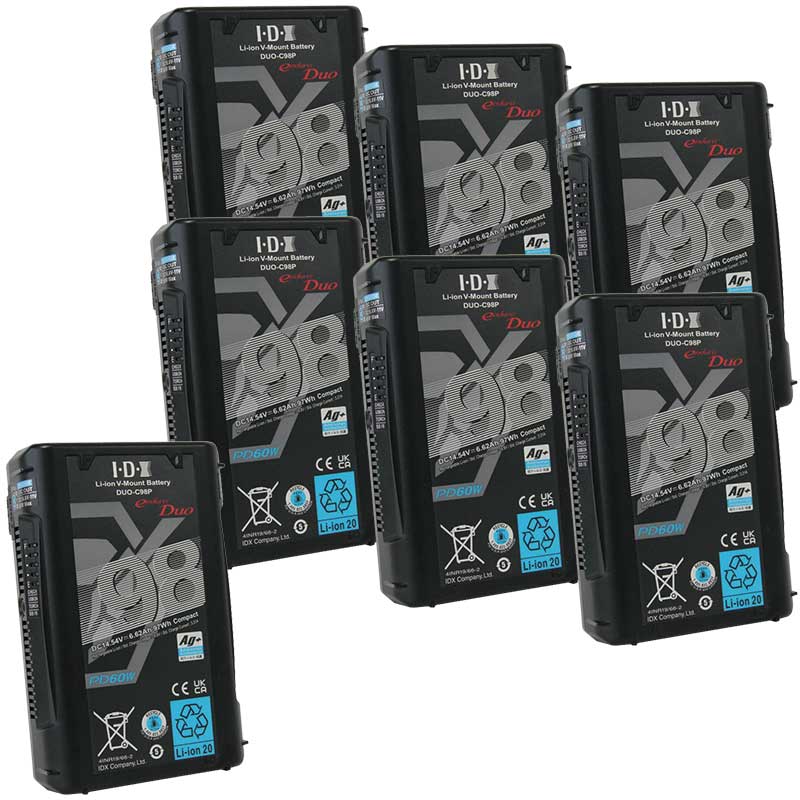 【IDXキャンペーン DUO-C98P 7本】 IDX Vマウントタイプリチウムイオンバッテリー