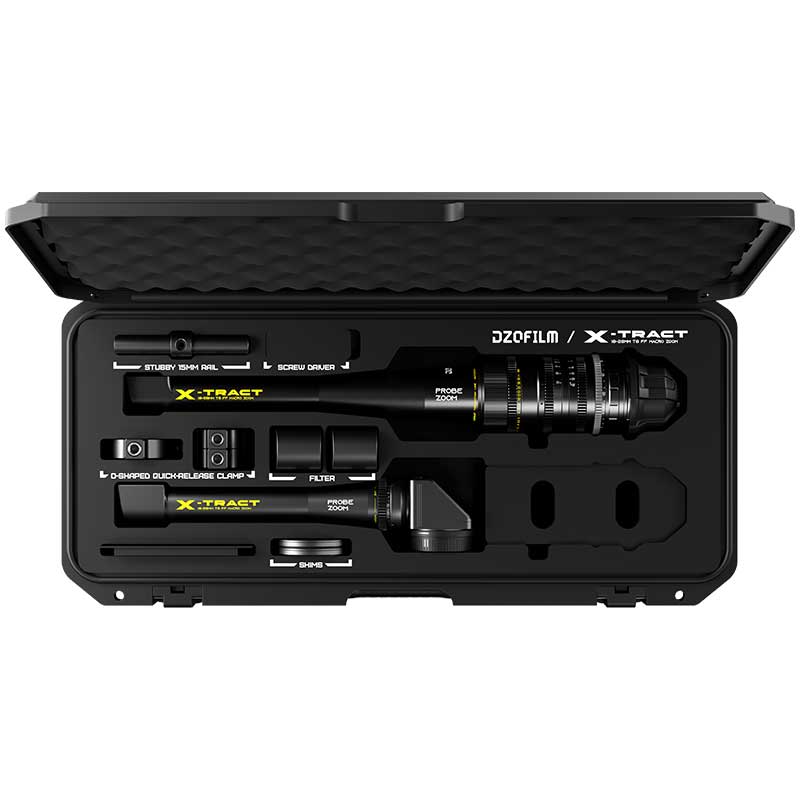 【X-Tract 18-28mm 2レンズセット 着脱式（90°/360°）（DZO-X1828BCS）】 DZOFILM PLマウント用 フルフレーム プローブズームレンズ