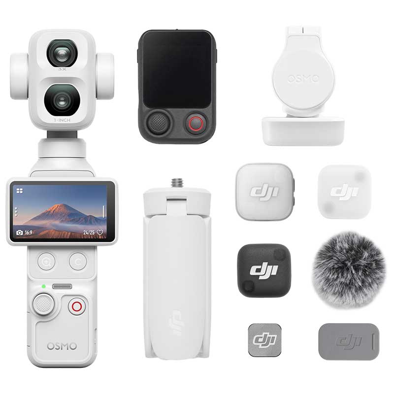 【Osmo Pocket 4P Vlogコンボ パールホワイト】 DJI デュアルレンズ シネマティック ポケットジンバルカメラ