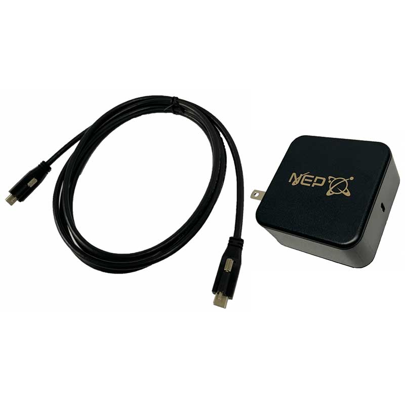 【USB-SY100W-LOCK1C】 NEP PowerDelivery100W対応 USB-Cアダプター+ロック付ケーブルセット