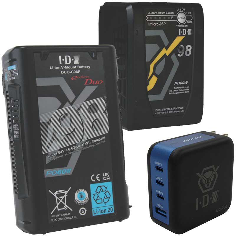 【IDXキャンペーン Vマウントバッテリー 2本 + UC-PD3】 IDX IDX Vマウントバッテリー・USB PD充電器セット