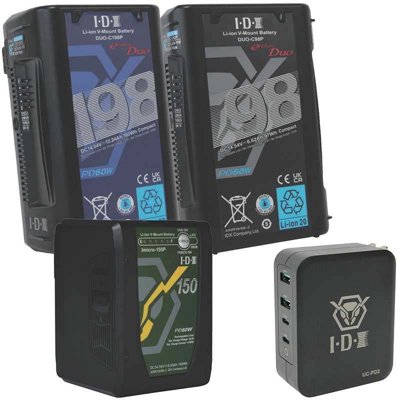 【IDXキャンペーン Vマウントバッテリー 3本 + UC-PD2】 IDX IDX Vマウントバッテリー・USB PD充電器セット