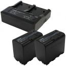 【SL-F50(x2) + LC-2A】 IDX Lマウント7.2Vバッテリー・充電器セット