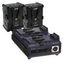 【IPL-98(x2) + VL-2PLUS】 IDX Vマウントバッテリー・充電器セット
